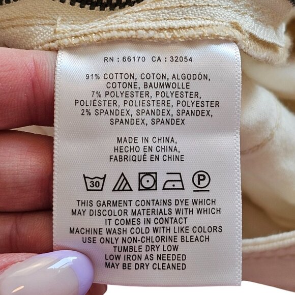 Pilcro Light Off White Wide Leg Pant Sz 31 P - Picture 9 of 10